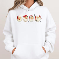 Vintage Christmas Graphic Hoodie, Retro Santa Hoodie, Santa Claus Holiday Hoodie, Winter Pullover Sweatshirt, Xmas Present for Women and Men
