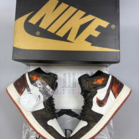 High Top Sneakers, Brown White Colorway, Lace Up Design, Casual Gift for Sneaker Fans