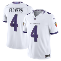 Baltimore Ravens Zay Flowers White Stitched Limited Jersey