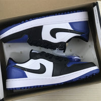 Low Top Golf Shoes, Blue Black White Colorway, Lace Up Design, Casual Gift for Shoe Lovers
