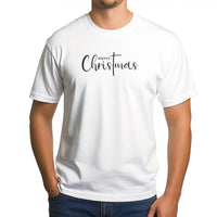 Minimalist Christian Cross Holiday Tee, Merry Christmas T-Shirt, Religious Faith Christmas Graphic Shirt, Jesus Reason for the Season Tee