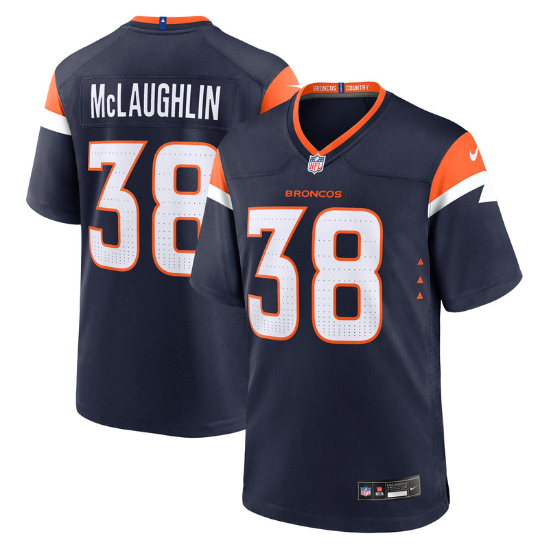 Denver Broncos Jaleel McLaughlin Navy Alternate Game Jersey