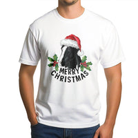 Santa Hat Equestrian Shirt, Horse Merry Christmas T-Shirt, Adorable Holiday Horse Graphic Tee, Retro Xmas Farm Animal Tee, Horse Lover Present