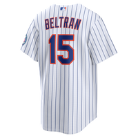 New York Mets Carlos Beltran White Home Replica 2026 Hall of Fame Patch Jersey