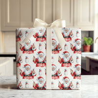 Nurse Doctor Christmas Gift Wrap, Humorous Syringe Santa Wrapping Paper, Medical Holiday Wrapping Paper, Healthcare Worker Present