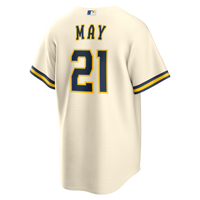 Milwaukee Brewers Dustin May Cream Home Replica Jersey