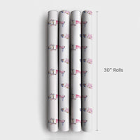Law Enforcement Gift Wrap, Pink Police Santa Wrapping Paper, Watercolor Police Officer Christmas Wrapping Paper, Adorable Holiday Gift Wrap