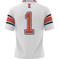 #1 Illinois Fighting Illini Football Jersey - White