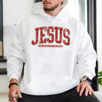 Retro Varsity Christian Hoodie, Jesus the Reason for the Season Hoodie, Faith Holiday Sweatshirt, Religious Christmas Hooded Pullover Present