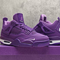 Mid Top Sneakers, Purple Colorway, Lace Up Design, Casual Gift for Sneaker Fans