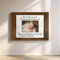 Custom Baby Photo Canvas, Baby First Christmas Canvas, Personalized Holiday Canvas Wall Art, First Christmas Canvas Print, New Mom Present