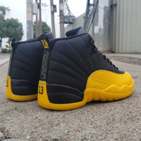Sneakers, Black Yellow Colorway, Lace Up Design, Casual Gift for Sneaker Fans