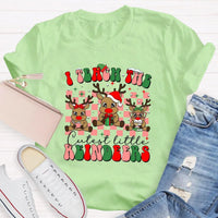 I Teach the Cutest Little Reindeers Shirt, Teacher Christmas T-Shirt, Humorous Holiday Educator Graphic Tee, Xmas Teacher Present