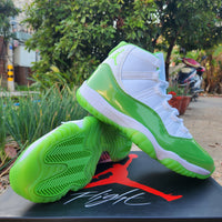 High Top Sneakers, White Green Colorway, Lace Up Design, Casual Gift for Sneaker Fans