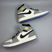 High Top Sneakers, Gray Colorway, Lace Up Design, Casual Gift for Sneaker Fans