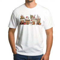 Gingerbread Latte Graphic Shirt, Christmas Coffee T-Shirt, Comfy Winter Cafe Lover Tee, Festive Holiday Apparel, Xmas Coffee Lover T-Shirt