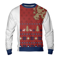 Patriotic Czech Flag Reindeer Graphic Crewneck, Czech Republic Lion Ugly Christmas Sweatshirt, Winter Holiday Sweater, Czechia Xmas Present