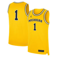 #1 Maize Michigan Wolverines Alternate Replica Jersey