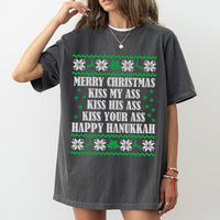 Ugly Sweater Style Christmas Shirt, Humorous Christmas T-Shirt, Sarcastic Xmas Party T-Shirt, Retro Christmas Graphic Tee, Holiday Humor Present