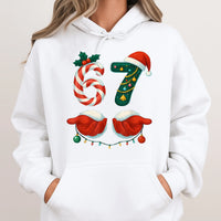 Candy Cane Holiday Sweatshirt, 67 Christmas Hoodie, Humorous Gen Alpha Meme Xmas Pullover, Sarcastic Teen Holiday Hooded Sweater Present