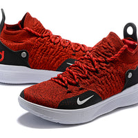 Low Top Sneakers, Red Black Colorway, Lace Up Design, Casual Gift for Sneaker Fans