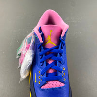 Low Top Sneakers, Royal Blue Green Pink Colorway, Lace Up Design, Casual Gift for Sneaker Fans