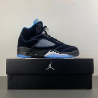 Retro Mid Top Sneakers, Blue Black Colorway, Lace Up Design, Casual Gift for Sneaker Fans