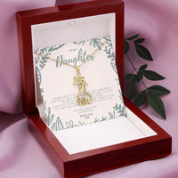 Cubic Zirconia Giraffe Pendant, Giraffe Necklace Present for Daughter, Dainty Giraffe Charm Necklace, Birthday Christmas Present from Dad