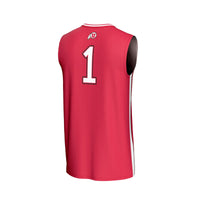 #1 Utah Utes Lightweight Basketball Fashion Jersey - Red