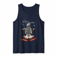 Cheeky Holiday Pinup Girl Tank, Merry Christmas Milwaukee Tank Top, Retro Christmas Graphic Tank, Milwaukee Fan Present, Womens Holiday Apparel