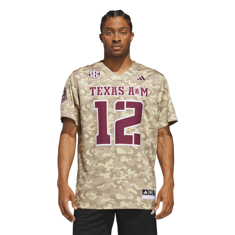 #12 Texas A&M Aggies Honor & Support Premier Strategy Jersey - Beige