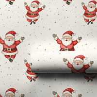 Jolly Santa Holiday Gift Wrap, Watercolor Santa Claus Wrapping Paper, Adorable Santa Claus Wrapping Paper, Festive Christmas Wrapping Paper