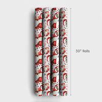Humorous Christmas Gift Wrap, Cool Santa Poker Wrapping Paper, Sunglasses Santa Present Paper, Gambler Holiday Gift Wrap, Card Suit Xmas Paper