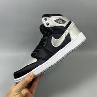 High Top Sneakers, Silver Colorway, Lace Up Design, Casual Gift for Sneaker Fans