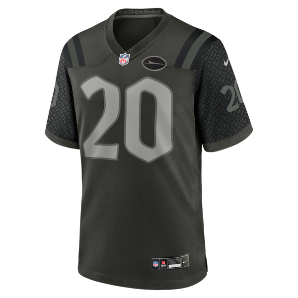 New York Jets Breece Hall Gotham Green 2025 Rivalries Collection Game Jersey