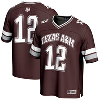 #12 Texas A&M Aggies Lightweight Collegiate Football Fashion Jersey - Maroon