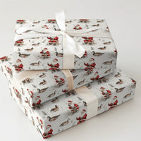 Mallard Duck Christmas Gift Wrap, Duck Hunting Santa Wrapping Paper, Winter Hunter Shotgun Wrapping Paper, Rustic Outdoor Gift Wrap Roll