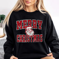 Distressed Santa Crewneck, Merry Christmas Santa Sweatshirt, Retro Holiday Graphic Sweatshirt, Comfy Xmas Pullover Sweatshirt, Holiday Present