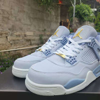 Mid Top Sneakers, Blue Gray Colorway, Lace Up Design, Casual Gift for Sneaker Fans