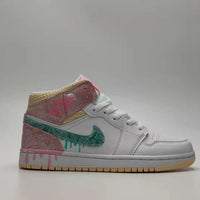 Sneakers, White Pastel Colorway, Lace Up Design, Casual Gift for Sneaker Fans