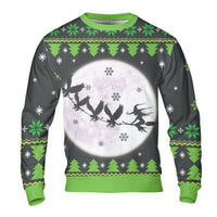 Full Moon Witchy Sweatshirt, Witch Raven Christmas Sweatshirt, Gothic Raven Crewneck Sweatshirt, Dark Fantasy Holiday Sweater