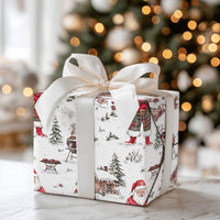 Humorous BBQ Christmas Wrapping Paper, Grilling Santa Wrapping Paper, Winter Cookout Holiday Gift Wrap, Grill Master Gift Wrapping Paper Roll