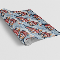 Winter Sweater Dog Gift Wrap, Australian Shepherd Wrapping Paper, Festive Dog Lover Wrapping Paper Roll, Christmas Present Wrap