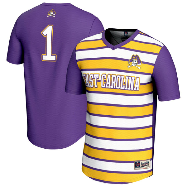 #1 ECU Pirates Lightweight Soccer Fashion Jersey - Purple