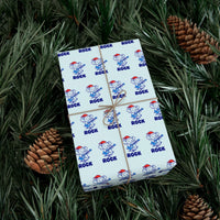 Santa Hat Guitar Player Gift Wrap, Rock Elephant Wrapping Paper, Music Lover Christmas Wrapping Paper Roll