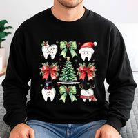 Festive Teeth Holiday Crewneck, Dental Christmas Sweatshirt, Adorable Dental Hygienist Sweater, Dentistry Xmas Pullover, Dental Clinic Present