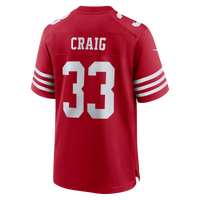 San Francisco 49ers Roger Craig Scarlet Team Retired Game Jersey