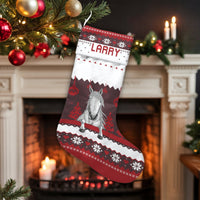 Custom Name Holiday Stocking, Personalized Horse Christmas Stocking, Equestrian Pet Christmas Stocking, Horse Lover Xmas Decor Present