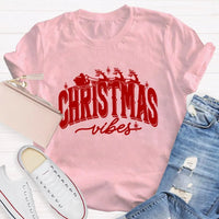 Festive Holiday Graphic Tee, Christmas Vibes Shirt, Retro Christmas Vibes T-Shirt, Winter Holiday Shirt, Unisex Christmas Present