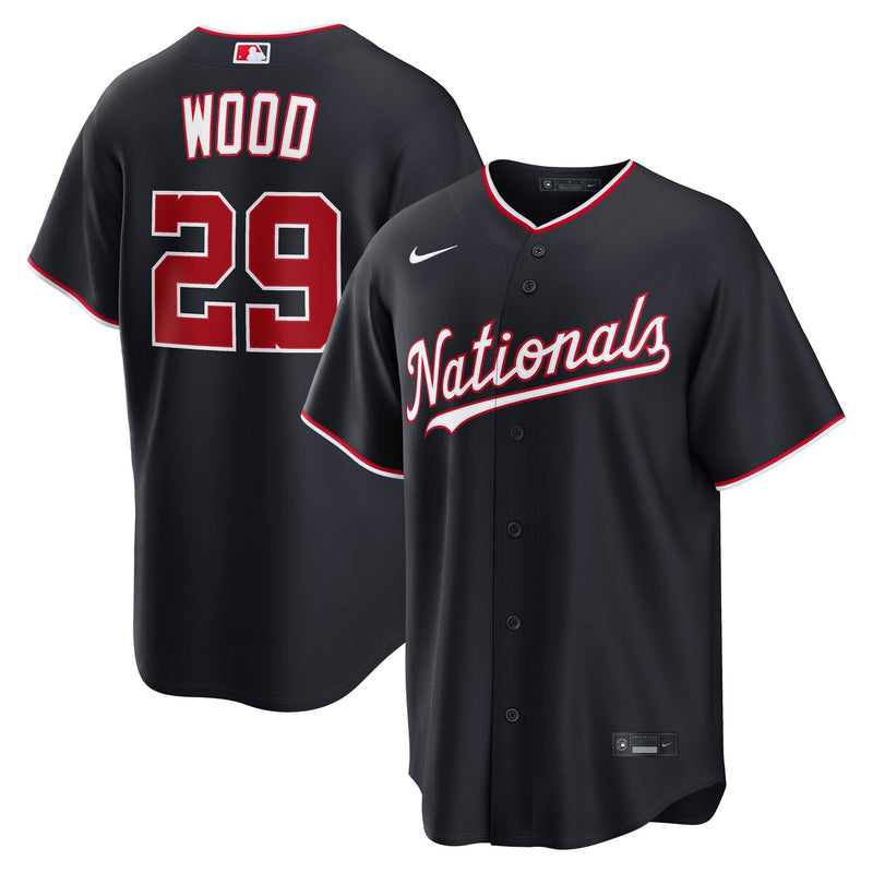 Washington Nationals James Wood Navy Alternate Replica Jersey